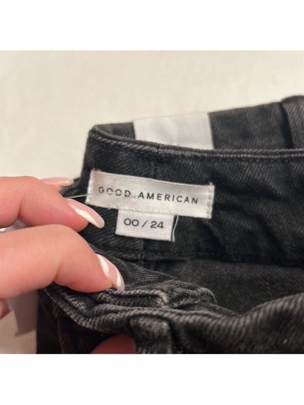 Good American Good Boy Jeans Black220 Size 24 NWT - Picture 8 of 8